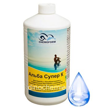 Альгицид Альба супер К Chemoform 1л в пластике для удаления водорослей и грибков