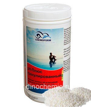 рН-Плюс Chemoform гранулированный - 1 кг  увеличение уровня pH в бассейне до нормальных значений